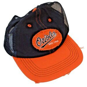 Baltimore Orioles SGA Trucker Mesh Snap Back Hat Cap Baseball Distressed